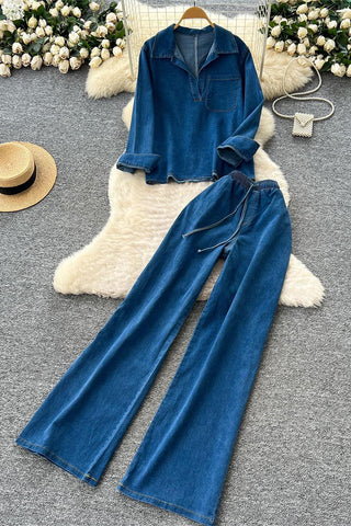 Classic Denim Pants Set