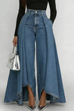 Wide-Leg High-Waisted Jeans