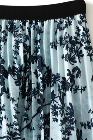 Floral Pleated Maxi Skirt