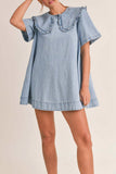 Frill-Collar Day Dress