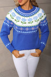 Floral Patterned Knit Sweater