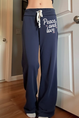 Wide-Leg Drawstring Casual Pants