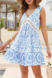 Boho V-Neck Mini Dress