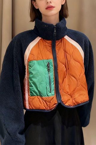 Quilted Colorblock Jacket