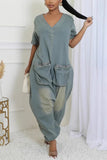 Relaxed Fit V-Neck Jumpsuit