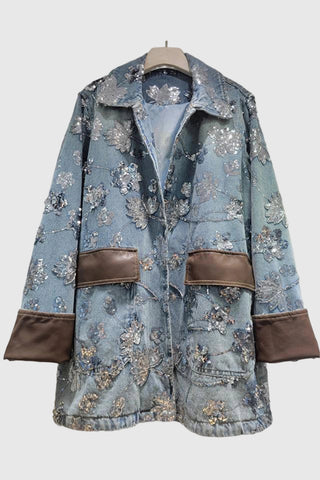 Floral Embellished Denim Jacket