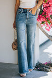 High-Waisted Straight-Leg Jeans