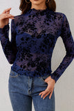 Floral Detail Sheer Top