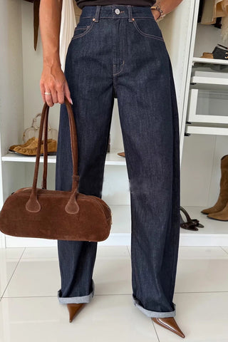 Tailored Denim Straight Jeans