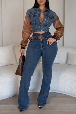Stylish Two-Piece Denim Set