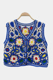 Intricate Floral Crochet Vest