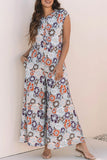 Floral Pocketed Wide Leg Sleeveless Jumpsuit