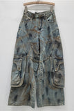 Stylish Wide-Leg Cargo Jeans
