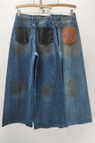 Wide-Leg Denim Straight Jeans