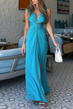 Twist Front Slit Maxi Dress