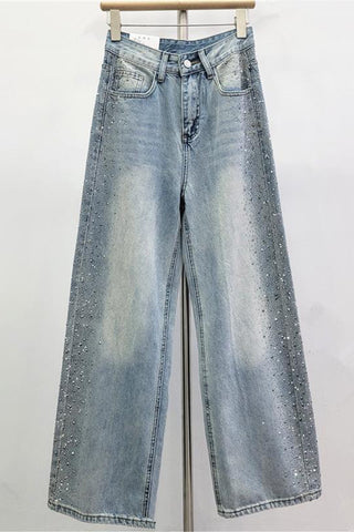 Embellished Straight-Leg Jeans
