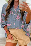 Floral Button-Up Blouse