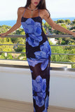 Floral Dress with Strappy Back