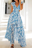 Cut-Out Floral Evening Dress