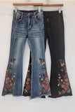 Floral Flare Denim Jeans