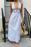 Halter Maxi Casual Dress