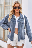 Pearly Studded Denim Jacket