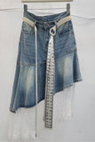 Stylish Asymmetrical Denim Skirt