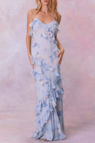 Flowing Ruffle Maxi Dress