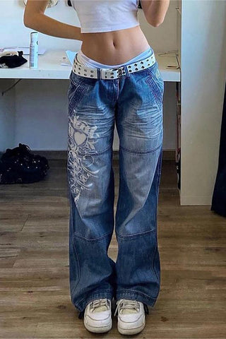 Artistic Straight-Leg Jeans