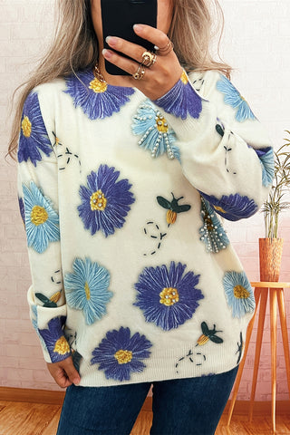 Floral Detail Sweater