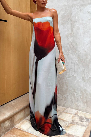 Artistic Floral Maxi Dress