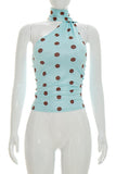 Polka Dot Halter Tank Top