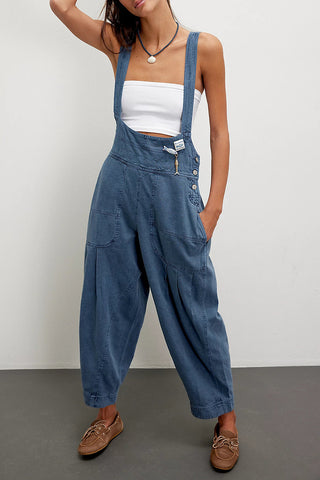 Casual Button-Strap Jumpsuit