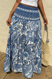 Paisley Print Smocked Maxi Skirt