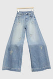 Embellished Wide-Leg Straight Jeans