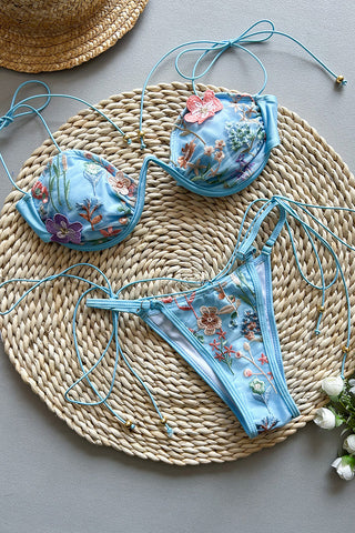 Floral Detail Bikini Set