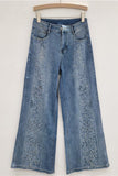 Floral Embellished Straight Jeans