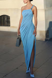 Elegant One-Shoulder Evening Gown