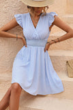 Flared V-Neck Casual Dress