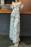 High-Waist Maxi Skirt Set