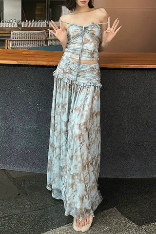High-Waist Maxi Skirt Set