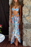 Artistic Print Bikini Dress