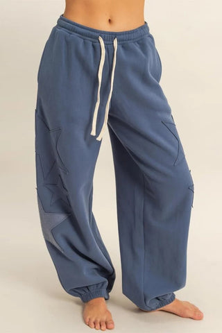 Star-Embellished Casual Pants