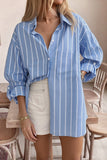 Striped Button-Front Shirt