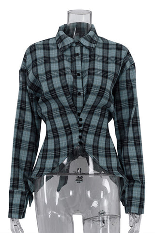 Plaid Button-Down Shirt