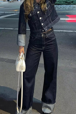 Stylish Button-Front Jacket Set