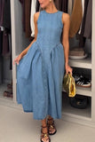 Sleeveless Denim Dress