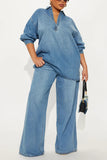 Stylish Wide-Leg Pants Set