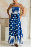 Striped and Polka Dot Maxi Dress