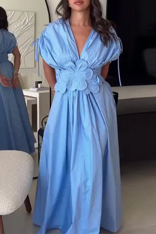 Floral Waist Cinch Casual Dress